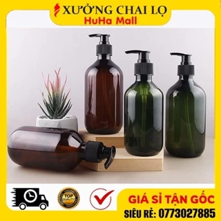 Chai Nhựa Pet Xịt Vòi Nhấn [300ml,500ml, 1 Lít] ❣️BUÔN SỈ RẺ❣️ Vỏ Đựng Sữa Tắm Đựng Dầu Gội, Chiết Mỹ Phẩm