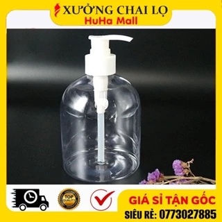 Chai Xịt Vòi Nhấn ❣️BUÔN SỈ RẺ❣️ Chai Nhựa Pet Vòi Nhấn Sữa Tắm 500ml, 1 Lít Chiết Mỹ Phẩm