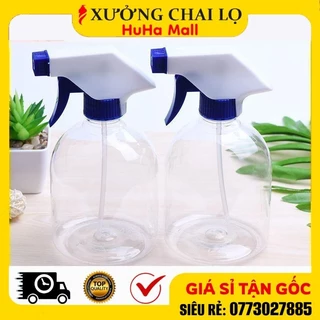 Chai Vòi Xịt Kính ❣️BUÔN SỈ RẺ❣️ [500ml] Chai Nhựa Pet Vòi Xịt Kính 500ml Béo Lùn Rỗng Chiết Mỹ Phẩm, Dung Dịch .