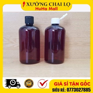 Chai Lọ Nhựa Nắp Bật ❣️BUÔN SỈ RẺ❣️ Chai Lọ Nhựa Pet Nắp Bật 500ml Chiết Mỹ Phẩm