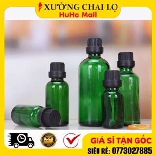 Chai Lọ Chiết Serum ❣️BUÔN SỈ RẺ❣️ [5ml-100ml] Chai Lọ Đựng Tinh Dầu Xanh Lá Nắp Vặn Đen, Trắng Chiết Serum .