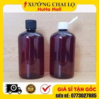 Chai Lọ Nhựa Nắp Bật ❣️BUÔN SỈ RẺ❣️ Chai Lọ Nhựa Pet Nắp Bật 500ml Chiết Mỹ Phẩm