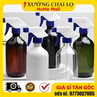 Chai Vòi Xịt Kính ❣️BUÔN SỈ RẺ❣️ [500ml] Chai Nhựa Pet Vòi Xịt Kính 500ml Bầu Rỗng Chiết Mỹ Phẩm