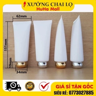 Tuýp Chiết Mỹ Phẩm ❣️BUÔN SỈ RẺ❣️ Tuýp Nhựa (Tube) 100ml Nắp Hình Tròn Vàng, Bạc Chiết Sữa Rửa Mặt, Dầu Gội, Kem Dưỡng