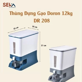 Thùng Đựng Gạo SEKA 12 Kg Thông Minh Cho Gia Đình Có Cốc Kèm Nút Bấm Tự Động Tiện Lợi Chính Hãng