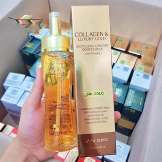 Tinh Chất Serum Vàng 24K Collagen Gold Luxury 3W Clinic Hàn Quốc Tái Tạo Chống Lão Hóa 150ml Giúp Da Căng Bóng