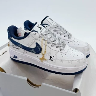 Giày _Nike Air Force 1 LV Xanh Bò Dạ Quang Nguyên Bản, bản cao cấp nhất thị trường Full size 36-44