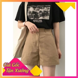 Quần Short Nữ Quần Sooc Nữ Kaki Lưng Cao Túi Mổ Phong Cách Hàn Quốc MA088 _FREE SHIP