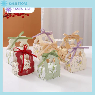 Túi hộp quà Tiểu Thư đựng son phấn, mỹ phẩm, trang sức, bánh kẹo kèm Nơ_Kami store
