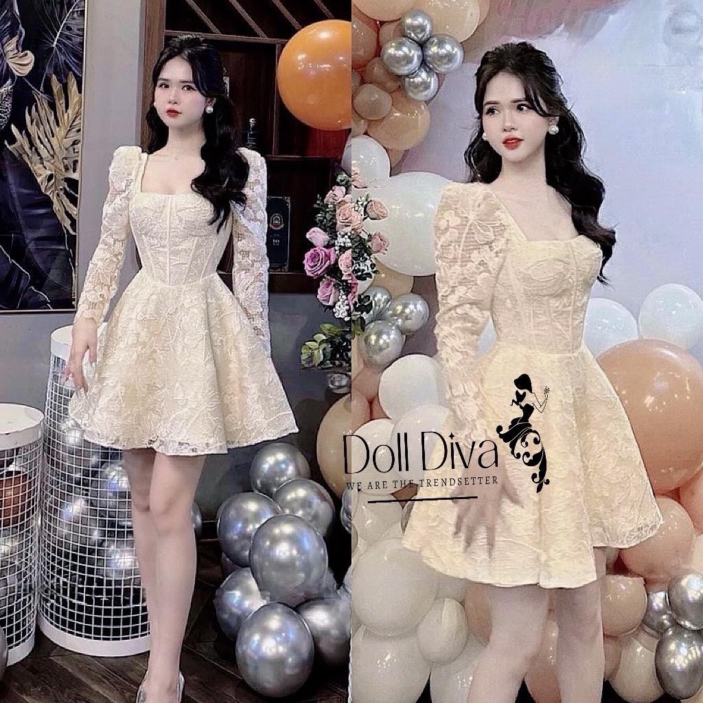 [Mã DOLLST4 GIẢM 35k] Váy ren Charm in Lace Đầm tiểu thư cho tiệc và dạ hội Dolldiva Dress