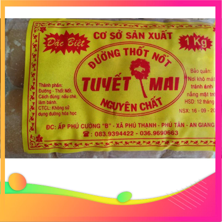 (Sỉ rẻ) đường Thốt Nốt tuyết mai(1kg) [Chiết bao xá]