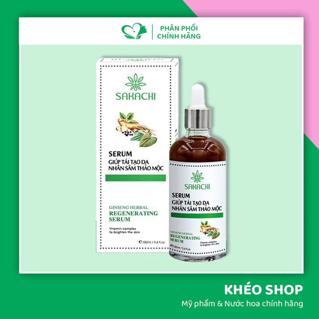 Serum Tái Tạo Da Nhân Sâm Thảo Mộc Sakachi Ginseng Herbal Regenerating - 100ml