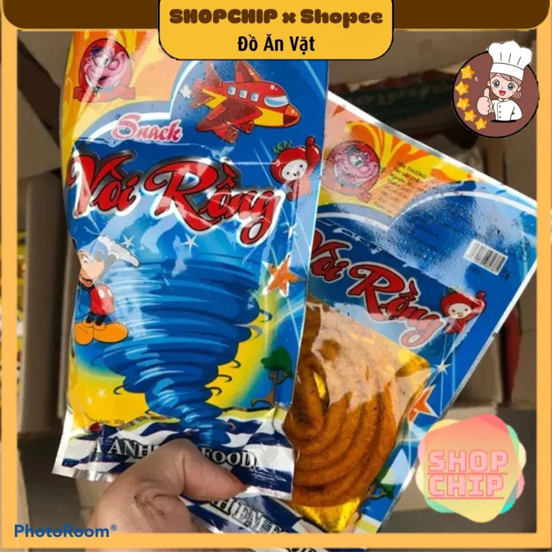 Bịch 30 Gói Snack Vòi Rồng BA ANH EM, Que Tăm Cay Tuổi Thơ, đồ ăn vặt cổng trường