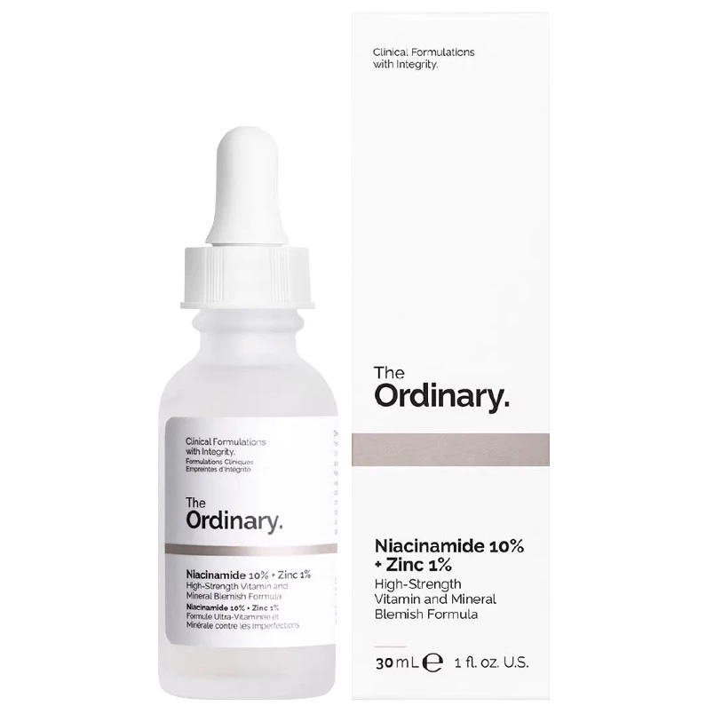 Serum The Ordinary Niacinamide 10% + Zinc 1% 30ml, giảm mụn giảm thâm, se khít lỗ chân lông