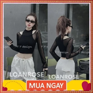 Áo Croptop Nữ Tay Dài Lưới Chất Zip Hàn 100% Cotton Áo Thun Giữ Nhiệt Dài Tay 7 KIỂU DÁNG Cá Tính- Duly Store