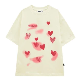 Áo Thun Simon'c Lovely tee - Kem Cotton Nam Nữ Unisex Tay Lỡ Oversize Local Brand HOT TREND 2024