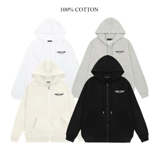 Hoodie zip ODIN CLUB - Áo khoác nỉ dây kéo nhiều màu dày dặn form rộng unisex