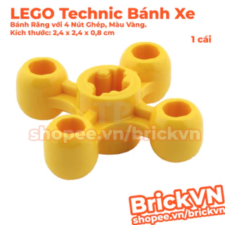 [1 Cái] LEGO Technic Bánh Răng với 4 Núm / Bánh Xe với 4 Vấu, Màu Vàng ID 4203493 32072