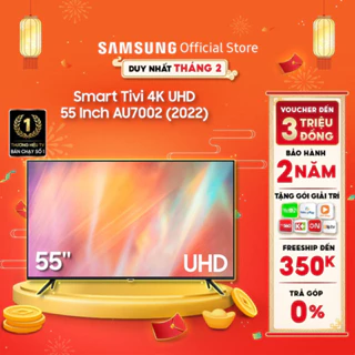 Smart Tivi Samsung 4K UHD 55 Inch UA55AU7002KXXV - Miễn phí lắp đặt