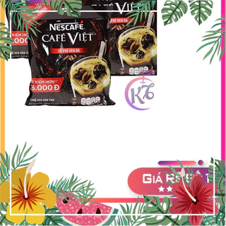 [Có HĐ] Combo 3 bịch Nescafe Cà phê đen đá bịch 35 gói x 16g (560g) - cafe việt đen đá hòa tan date mới