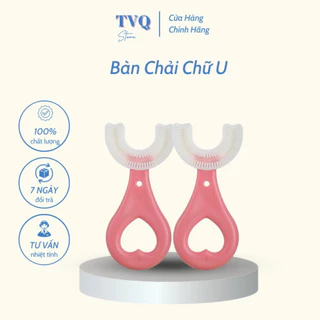 Bàn Chải Đánh Răng Hình Chữ U Silicon Cho Bé Từ 2 Tuổi Lông Mềm Tiện Lợi TVQ Store