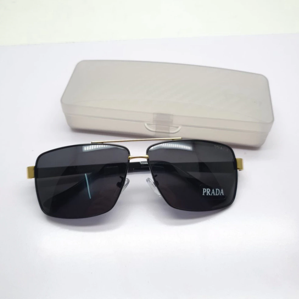 Kính mắt nam P81003 mắt vuông chống UV 400 kèm hộp đựng, Kính râm unisex thời trang đi biển phân cực FERADO