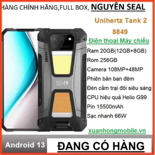 (săn sale ) (giảm 50%) Điện thoại máy chiếu Unihertz Tank 2 (chống nước,chống va đập ,RAM 22GB,Rom 256GB,PIN 15.500mAh, 