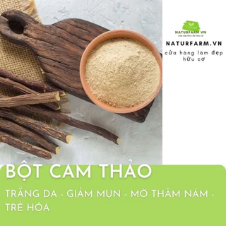 Bột Cam Thảo nguyên chất loại 1 hữu cơ 100gr - Trắng da, giảm mụn, mờ thâm nám, trẻ hoá-Hakimex