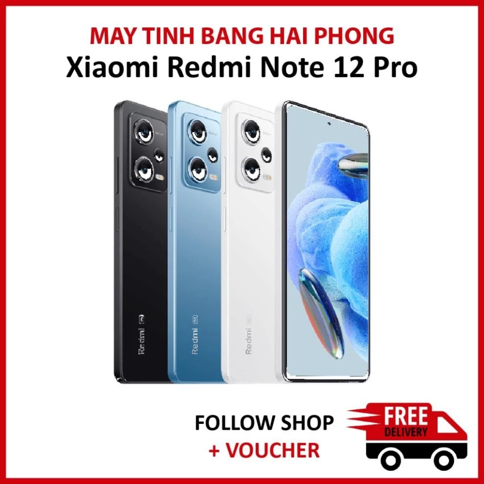 Điện thoại Xiaomi Redmi Note 12 Pro Fullbox,rom quốc tế màn Full HD+ Pin 5000 hỗ trợ sạc nhanh 67W