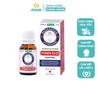 Vitamin D3 K2 Bioamicus 10ml giúp bé phát triển chiều cao