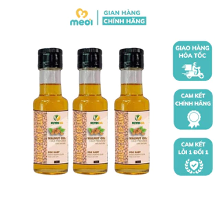 Dầu hạt óc chó ép lạnh Nutrioil 100ml, 150ml cho bé ăn dặm