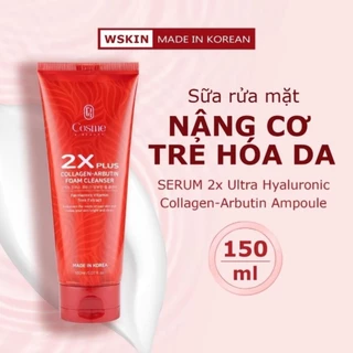 Sữa rửa mặt COSME 2X Plus Collagen Arbutin nâng cơ trẻ hóa da 150ml Xịn