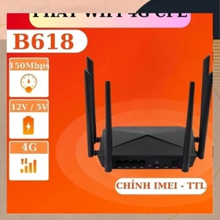 Cục phát wifi từ sim 4G LTE B618 có 4 cổng WAN/LAN, 6 ăngten dùng sim phát wifi siêu khỏe