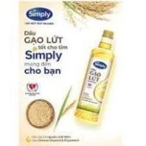 Dầu Ăn Simply đậu nành, gạo lứt/ Neptune/ Cái Lân/ Meizan gold Chai 1 lít