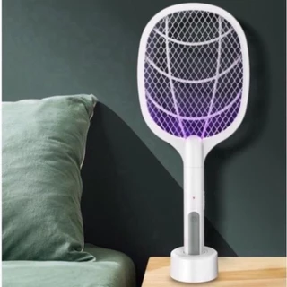 Vợt muỗi tự động 2024 kiêm đèn bắt muỗi 2in1 tự động sạc tích điện, vợt bắt muỗi thông minh cao cấp để bàn A11