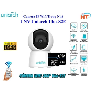 Camera IP Wifi Robot UNV Uniarch 1080P Uho-S2E đàm thoại 2 chiều, Xoay 360 độ, hỗ trợ tên miền - Hàng chính hãng