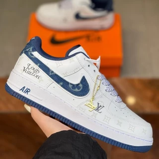 Giày _Nike Air Force 1 LV Denim nguyên bản, giày af1 lv xanh bản cao cấp nhất thị trường