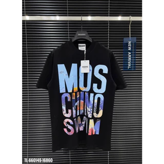 Áo thun Moschino Swim Phối Hình Chữ In Họa Tiết 7 Màu, Áo Phông Nam Nữ Hotrend 2024 Moschino Chất Cotton Khô Siêu Thoáng