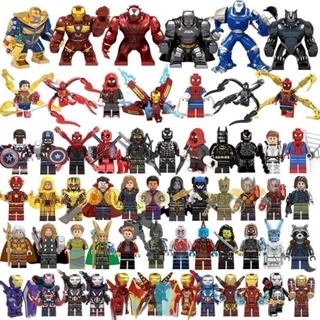 Marvel Tương thích Lego Avengers Iron Man Siêu anh hùng Captain America Lắp ráp Đồ chơi khối xây dựng nhân vật nhỏ