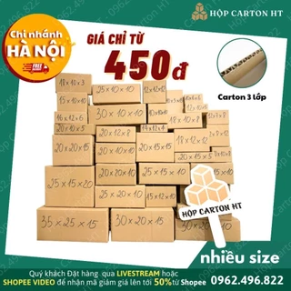 Hộp carton đóng hàng size nhỏ, hộp giấy đóng hàng nhiều kích thước đựng mỹ phẩm phụ kiện giá rẻ - Hộp carton HT