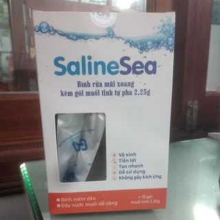 Bình rửa mũi SalineSea Saline Sea gồm bình 250ml và 10 gói muối