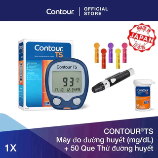 Bộ 2 sản phẩm : 1 Máy đo đường huyết CONTOUR TS (mg/dL) và 50 Que thử đường huyết