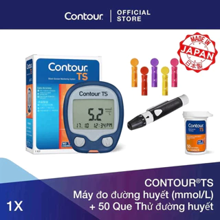 Bộ 2 sản phẩm : 1 Máy đo đường huyết CONTOUR TS (mmol/L) và 50 Que thử đường huyết