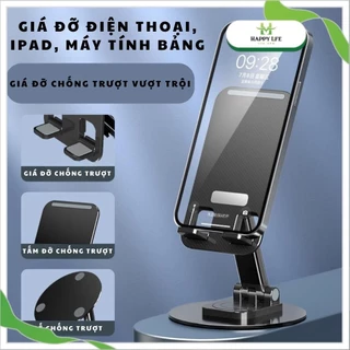 Giá đỡ điện thoại xoay 360 độ, giá đỡ iPad, kê điện thoại xoay chiều linh hoạt chất liệu bền cứng cáp - Happy Life 4U