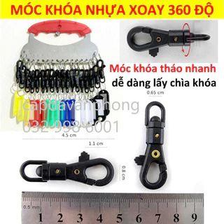 Combo 50 móc khóa nhựa xoay K360 dễ dàng tháo Thẻ chìa khóa ra khỏi chùm Móc chìa khóa name tag thẻ tên vali cdvp1