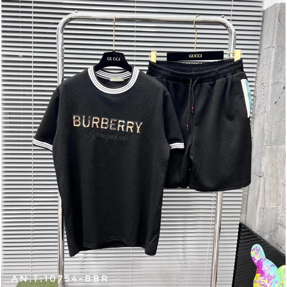 Bộ Thể Thao Unisex In Chữ BURBERRY Cực Đẹp K98