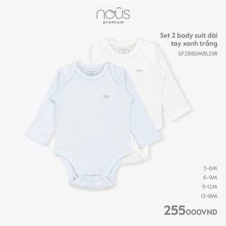 Set 2 bodysuit trắng họa tiết Nous Bình Dương - SPE01159