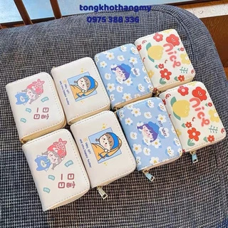 Ví Mini Nữ Cầm Tay Nhiều Ngăn Đựng Thẻ Hiều Hình Hottrend Dễ Thương Cute Giá Rẻ, Ví Nứ Đẹp Giá Rẻ Chất Da PU Mịn Cho Nữ