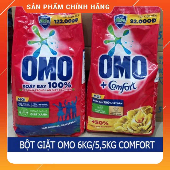 (Thảo mộc an toàn cho bé) [fs70k] bột giặt Omo 5,7kg bột giặt OMO comfort 5,3 cân