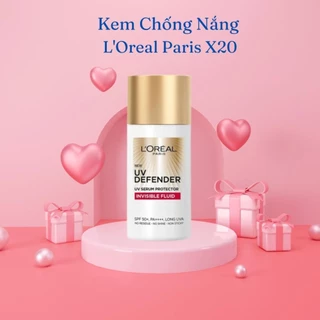 Kem chống nắng loreal x20 thoáng da mỏng nhẹ L'Oreal Paris UV Defender Serum 50ml SPF 50++